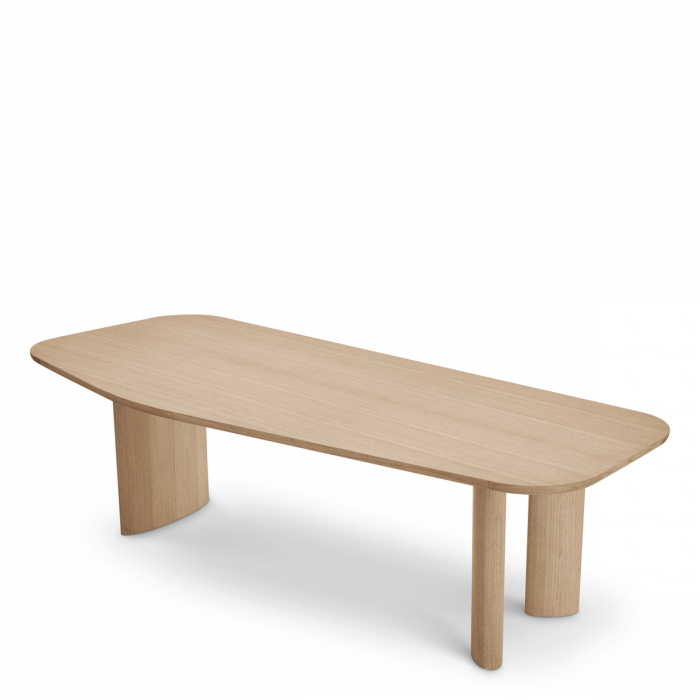 Masă dining, Flemings, furnir din stejar, natur, Dims: L. 250 | W. 105 | H. 76.5 (CM) [3]