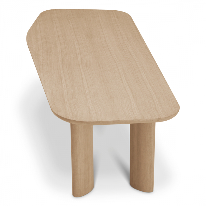 Masă dining, Flemings, furnir din stejar, natur, Dims: L. 250 | W. 105 | H. 76.5 (CM) [5]