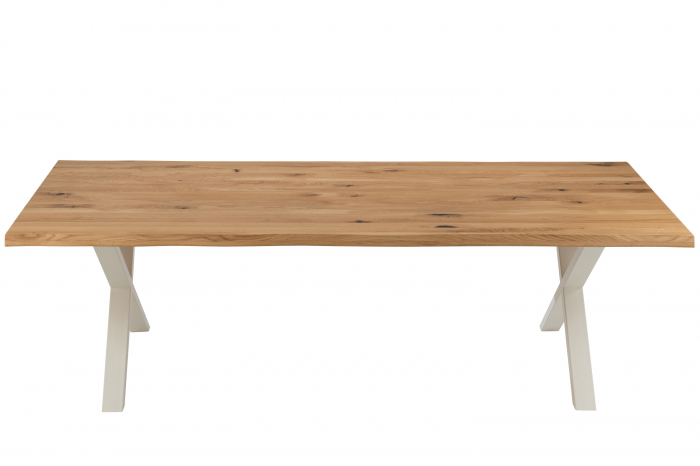 Blat masa dining, Lemn masiv stejar, Natural, 200x95x4 [9]