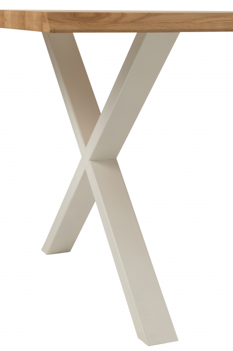 Blat masa dining, Lemn masiv stejar, Natural, 200x95x4 [10]