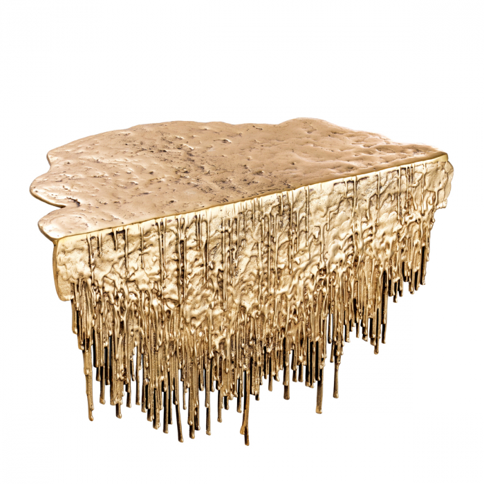 Masă Figurină Grove din alamă lustruită, Dims: W. 45 | D. 24.5 | H. 26.5  (CM) [4]