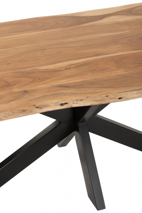 Masa Gerard, Lemn Acacia, Negru, 180x90x76 cm [7]