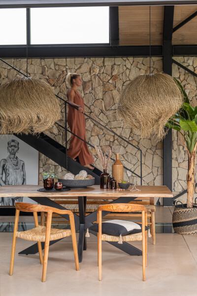 Masa Gerard, Lemn Acacia, Negru, 180x90x76 cm [2]