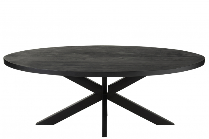 Masa Gerard Round, Lemn, Negru, 210x110x76 cm [2]