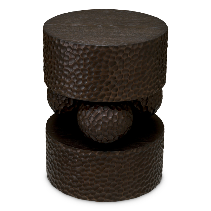 Masa laterala Thoren furnir de stejar abanos |Ø 45 | W. 47.5 | H. 80 cm  [3]