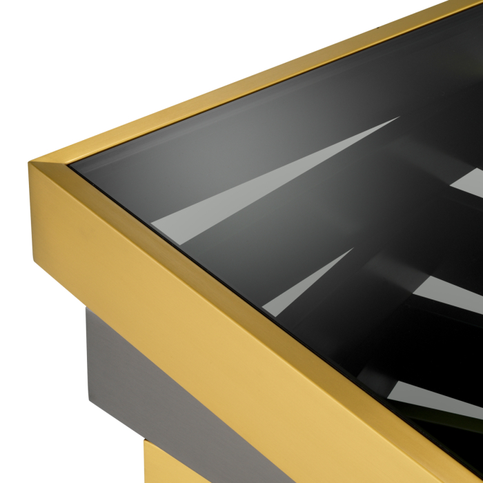 Masa laterala Zamora cu finisaj alama periata, sticla fumurie |L. 55 | W. 55 | H. 54.5 cm  [4]