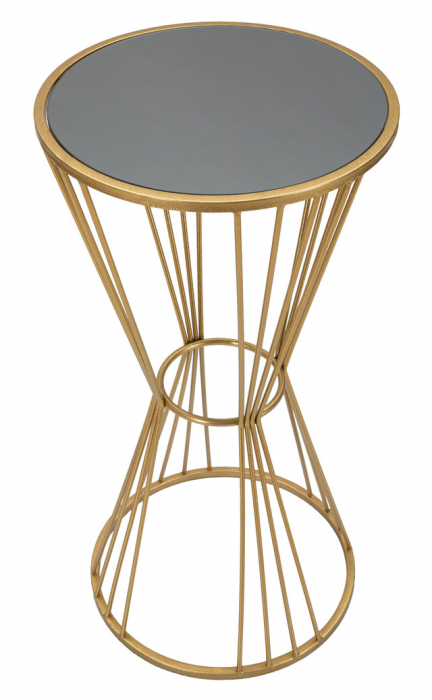 Masa Super, Fier/MDF/Oglinda, Auriu, 80x40x40 cm [3]