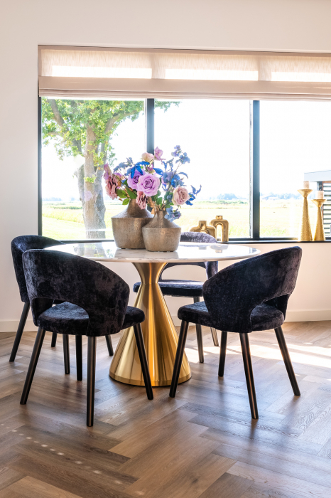 Masa Tenille inox/marmura artificiala 130x76 cm [4]