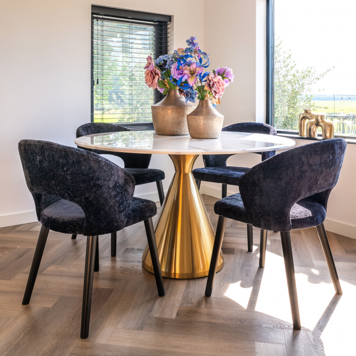 Masa Tenille inox/marmura artificiala 130x76 cm [3]