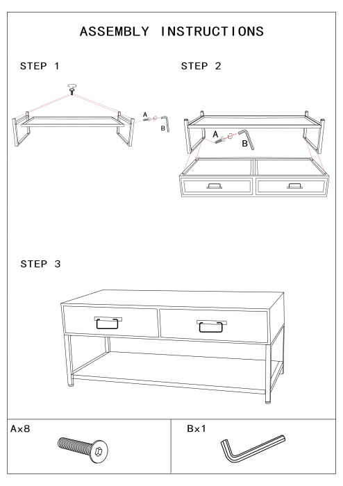 Masa TV, Fier/MDF, Multicolor, 38x95x38 cm [9]