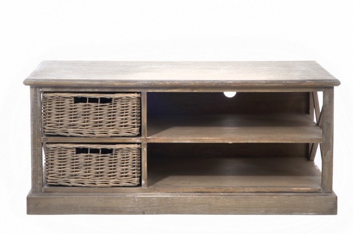 Masa Tv, Lemn, Gri/Natural, 120x49x53.5 cm [6]