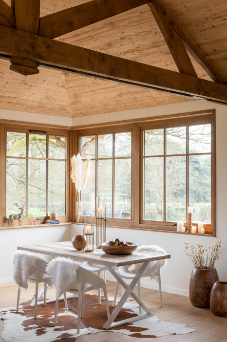 Masa Zigzag, Lemn, Alb, 200x95x79 cm [6]