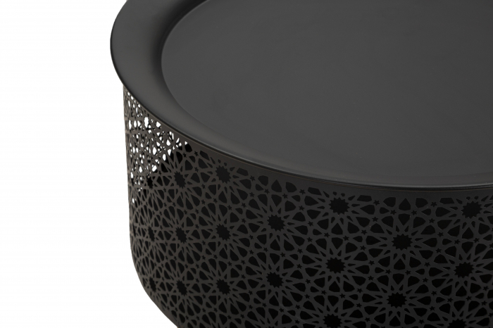 Masuta Blacky, Fier, Auriu/Negru, 50x35x35 cm [6]