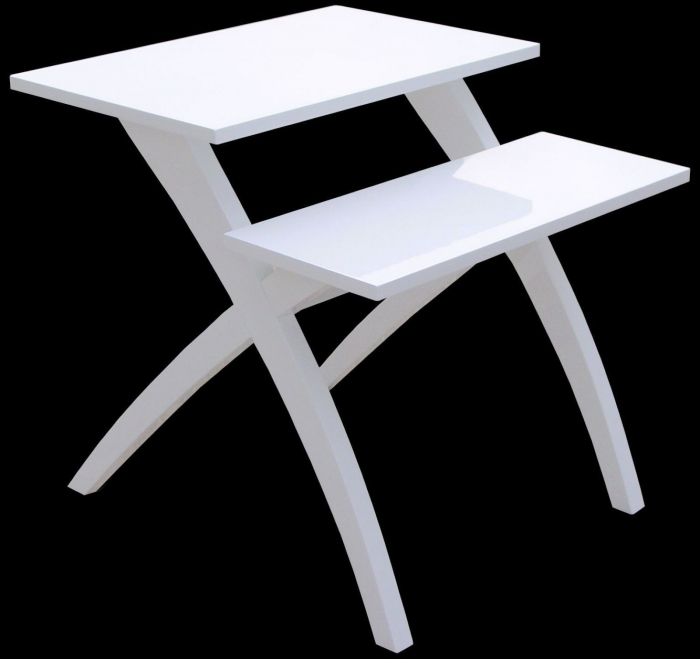 Masuta WHITE, MDF, Alb, 60X60X60 cm [3]