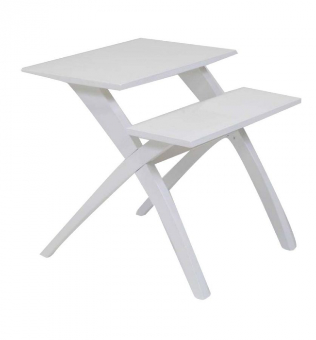 Masuta WHITE, MDF, Alb, 60X60X60 cm [2]