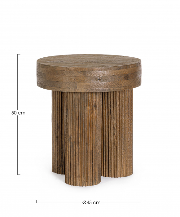 Masuta Dacca, Lemn, Maro, 45x45x50 cm [2]
