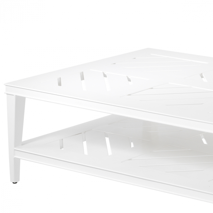 Măsuță de cafea, Bell Rive alb dreptunghiular de exterior , Dims: L. 180 | W. 90 | H. 42 (CM) [4]