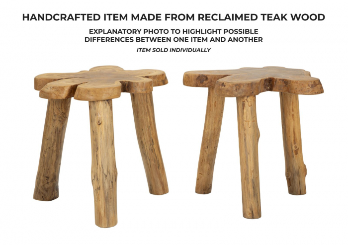 Masuta de cafea, BINGTANG din tec reciclat cm50x47x50 (piesa unica) [9]