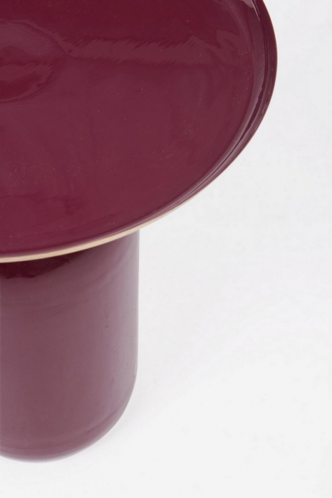 Masuta de cafea Nalima, Otel, Visiniu, 40.5x45.5 cm [3]