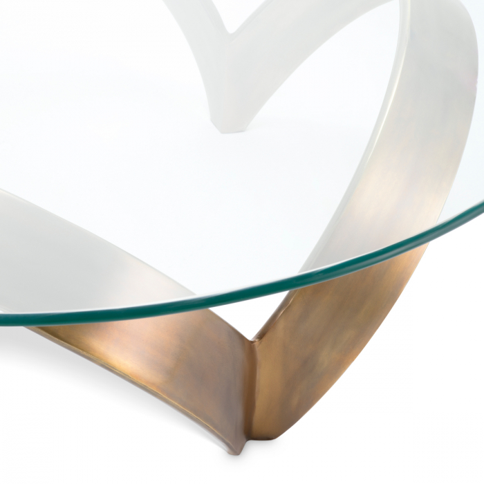 Măsuță de cafea, Soquel, finisaj din alamă cu aspect vintage [5]