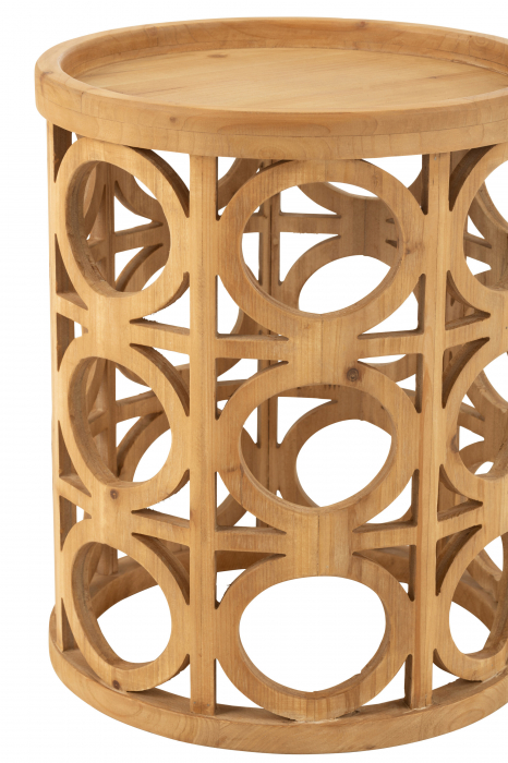 Masuta de colt Carving, Lemn de Brad/Mdf, Natur [2]