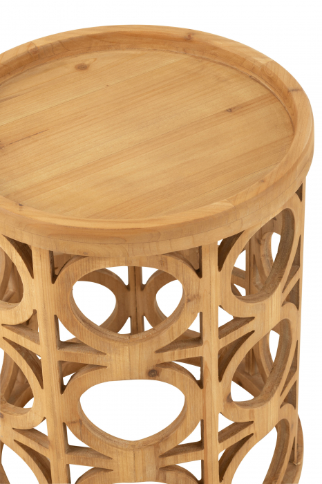 Masuta de colt Carving, Lemn de Brad/Mdf, Natur [3]