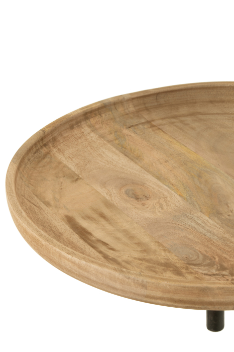 Masuta de perete Turning, Metal/Lemn, Negru/Natural, 55x30.5x111 cm [4]