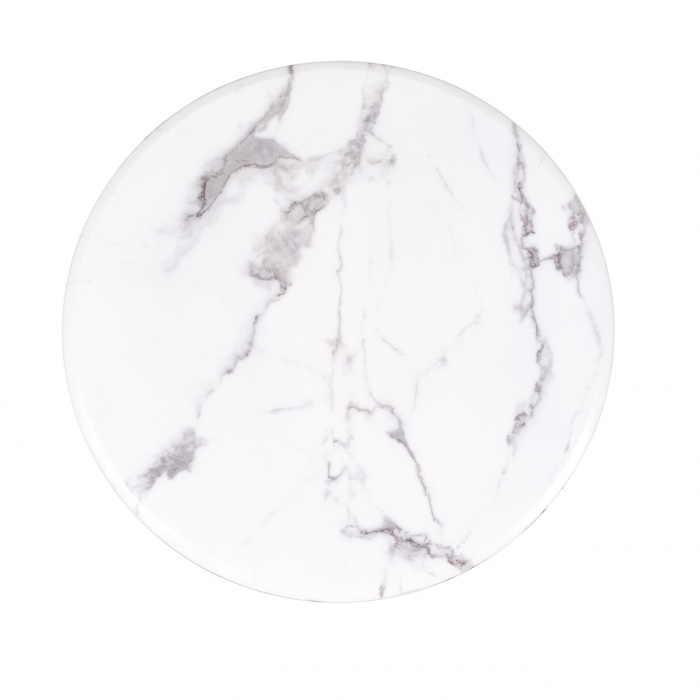 Masuta Degas, Marmura/Otel inoxidabil, Alb/Negru, 40x80x80 cm [4]