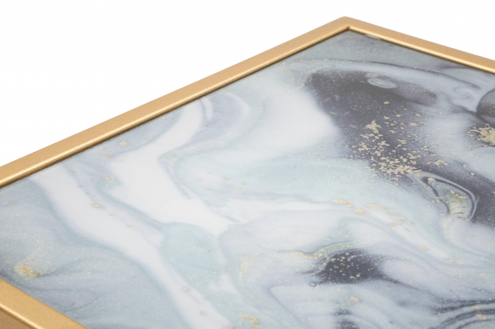 Masuta Glam , Fier/MDF/Sticla, Multicolor, 60x40x35 cm [3]