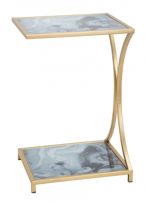 Masuta Glam , Fier/MDF/Sticla, Multicolor, 60x40x35 cm [5]