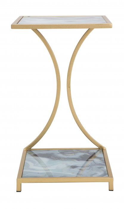 Masuta Glam , Fier/MDF/Sticla, Multicolor, 60x40x35 cm [6]