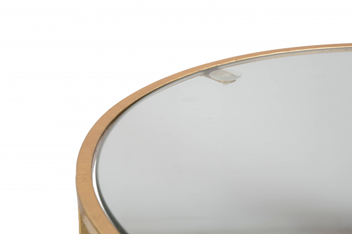 Set 2 masute Glam Simply, Fier/Sticla, Auriu, 63/56,5x44/34,5x44/34,5 cm [3]