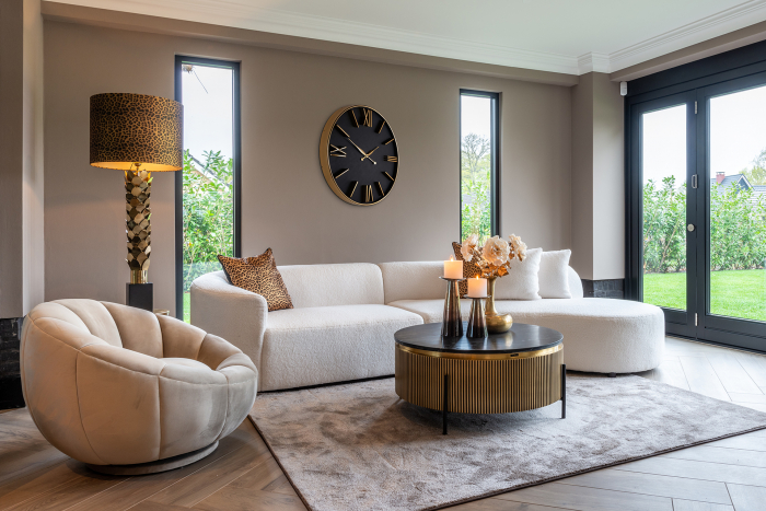 Masuta Ironville, Metal/Marmura/Lemn, Auriu/Negru, 40x90 cm [11]