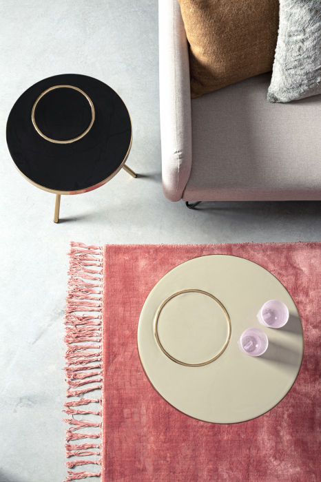 Masuta KESAR, Negru/Auriu, Metal, 40x40.5 cm [5]