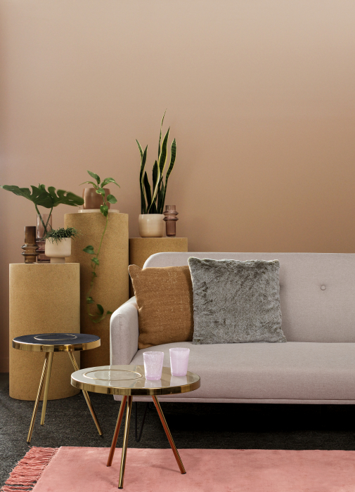 Masuta KESAR, Negru/Auriu, Metal, 40x40.5 cm [2]