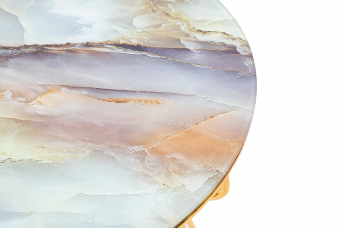 Masuta Lale, Fier/Sticla, Multicolor, 52x48 cm [5]