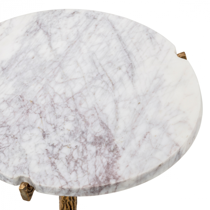 Măsuță laterală, Cortina ovala, finisaj din alamă cu aspect vintage, Dims: L. 45.5 | W. 34.5 | H. 58 (CM) [4]