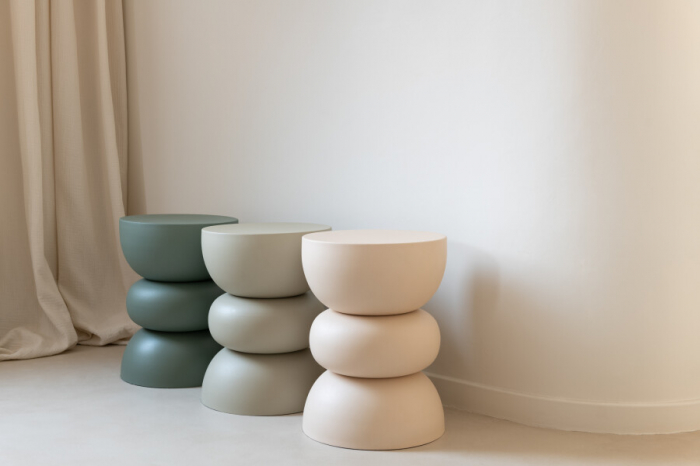 Masuta laterala/taburet, Lise, ivoire, 32x43.5 [2]