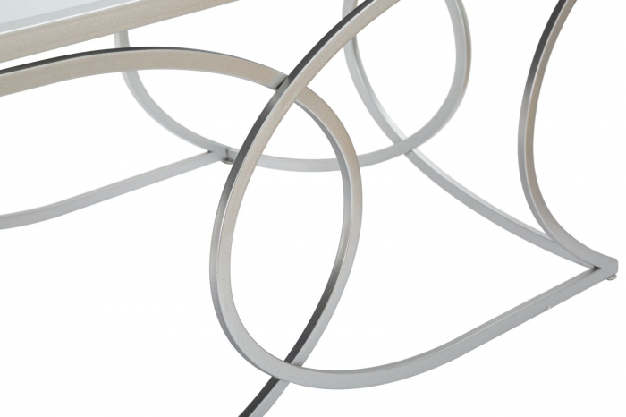 Masuta Minsk, fier/MDF/oglinda, argintiu, 110X60X46 cm [6]