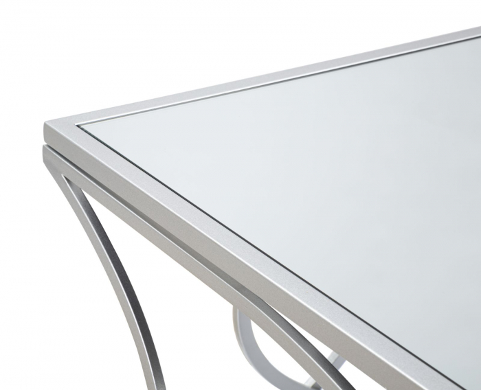 Masuta Minsk, fier/MDF/oglinda, argintiu, 110X60X46 cm [5]