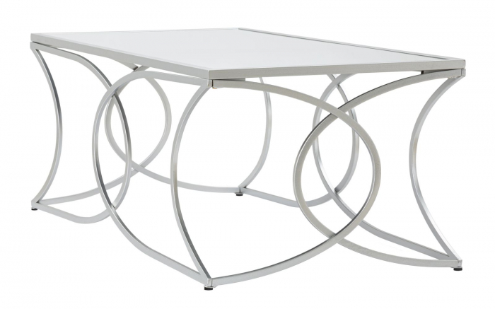 Masuta Minsk, fier/MDF/oglinda, argintiu, 110X60X46 cm [2]