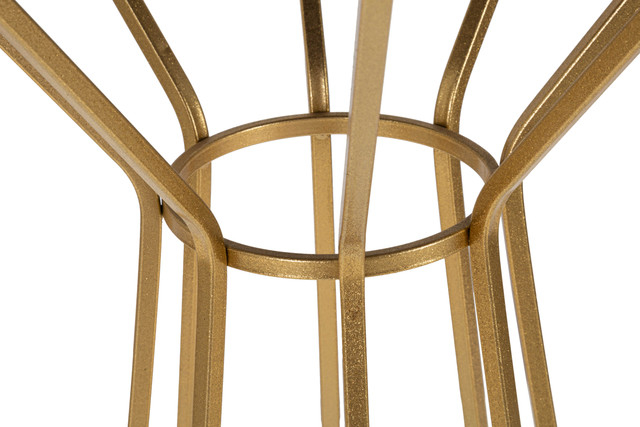 Masuta Simple New, Fier/MDF/Oglinda, Auriu, 100x50x50 cm [4]