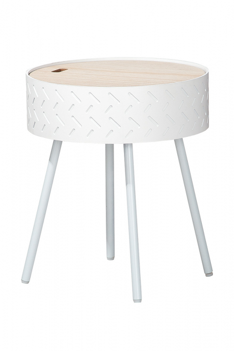 Masuta Storage, MDF, Alb, 45.5 cm [2]