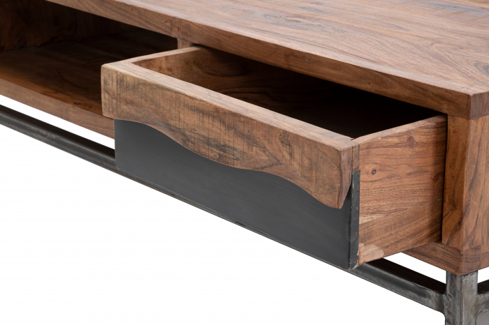 Masuta Yellowstone, Lemn , Maro/Negru, 122x74x44 cm [3]