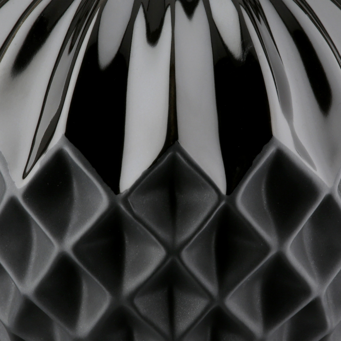 Minge decorativa, rotunda, Panteon, Ceramica, neagra, PU 6, H. 11 cm, D. 10,5 cm [3]