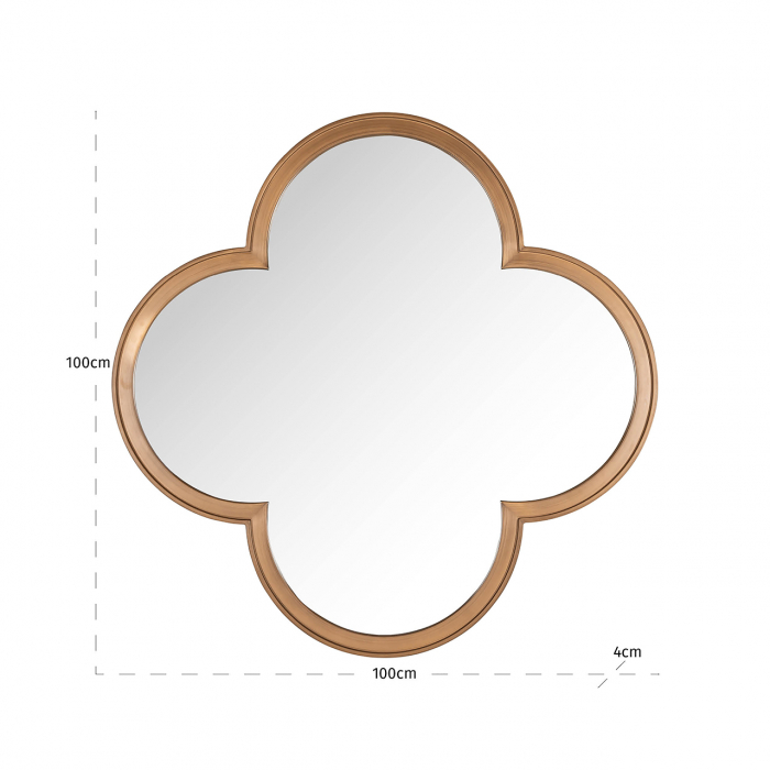 Oglindă Lowen (Auriu periat), Dims: 100.0 x 100.0 x 4.0 cm [3]