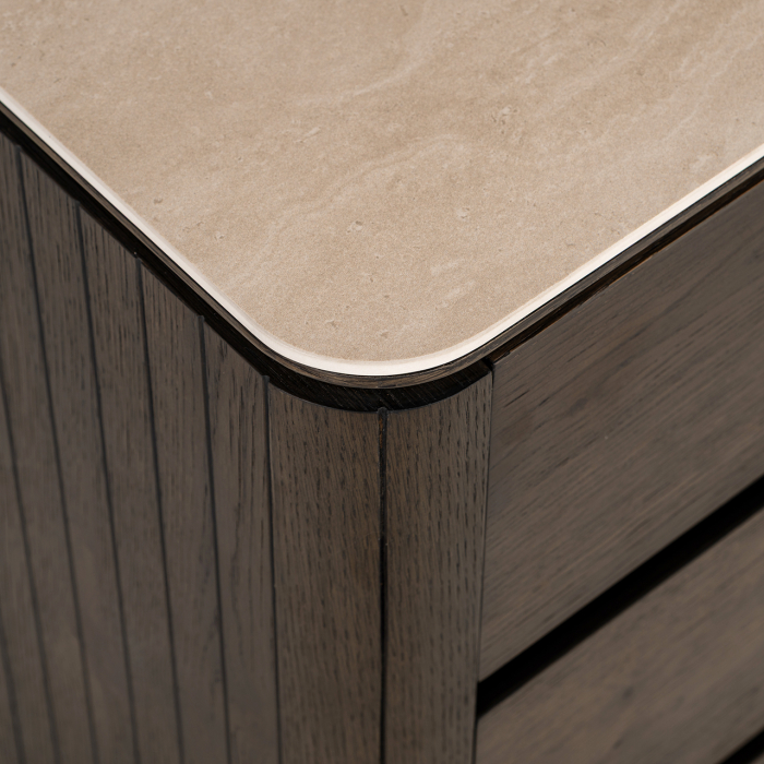 Noptieră Ritz cu 3 sertare (maro), Dims: 65.0 x 55.0 x 40.0 cm [6]