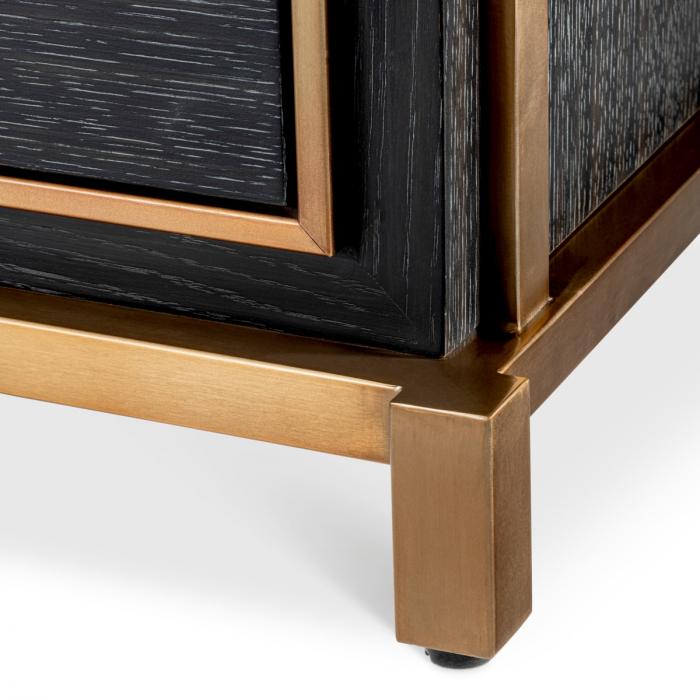 Noptieră, Hazel, furnir din stejar, gri carbune , Dims: W. 75 | D. 52 | H. 62 (CM) [6]