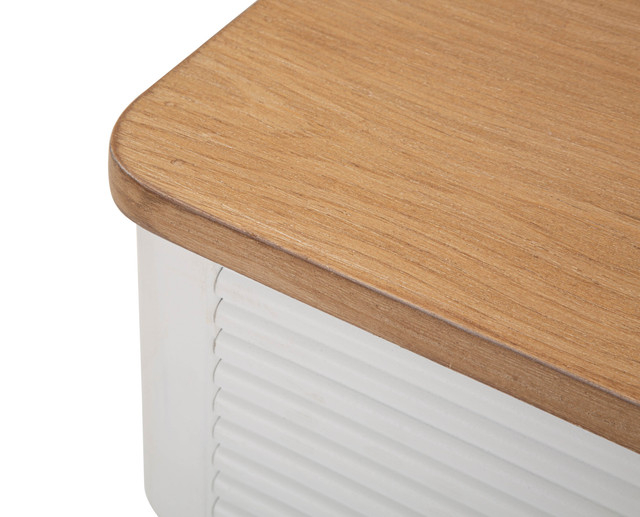 Noptiera Matera, Lemn/MDF/Fier, Alb/Maro, 62x45x32 cm [7]