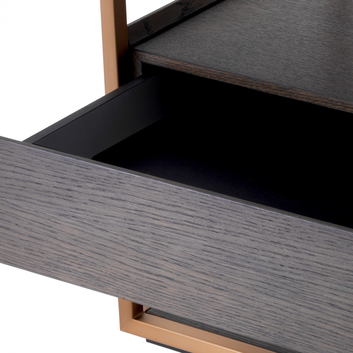 Noptieră, Parker, furnir din stejar, mocha, Dims: L. 65 | W. 46 | H. 61 (CM) [5]